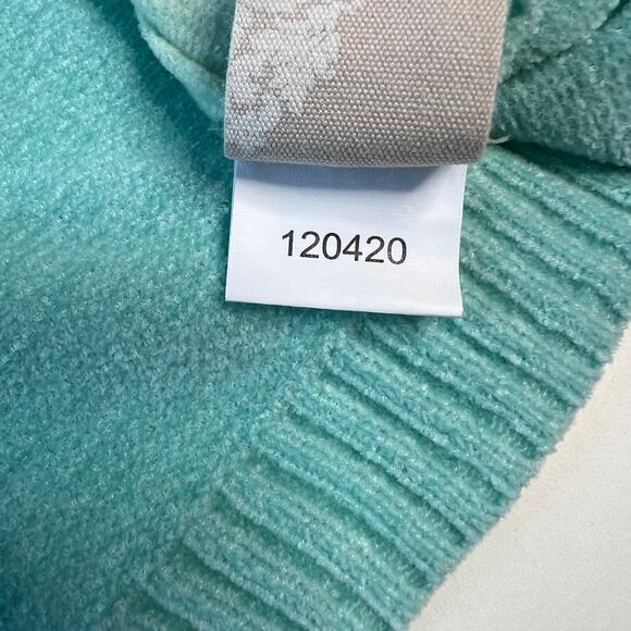 Soft Surroundings Womens Popover Sweatshirt Blue Striped Terry Cloth Top Size XL - Picture 10 of 10